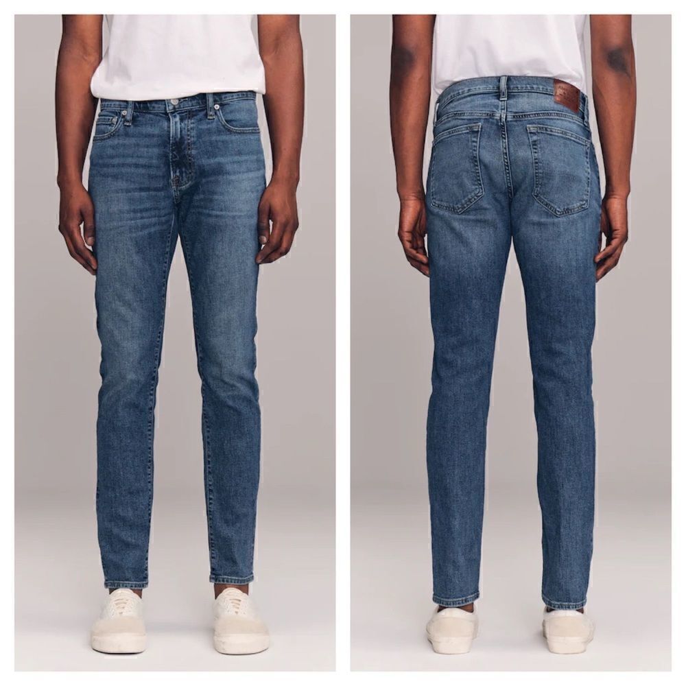 Abercrombie & Fitch Langdon Slim Fit Light Wash Denim Jeans 30”